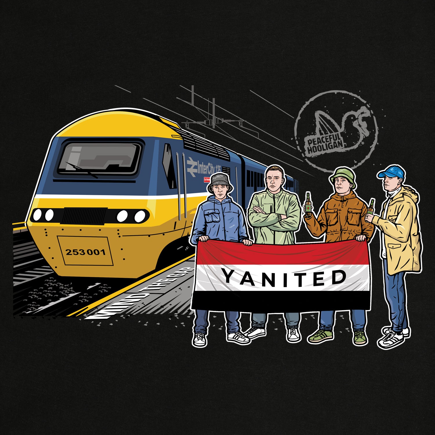 Yanited Excursions Sweatshirt Black - Peaceful Hooligan 