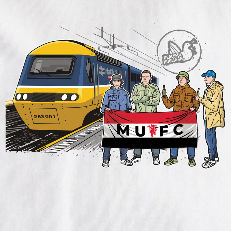 Manchester United Excursions T-Shirt White - Peaceful Hooligan 