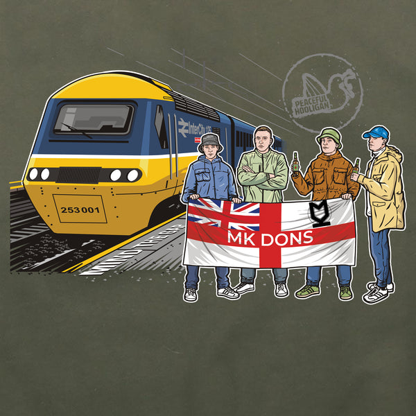 Milton Keynes Dons Excursions Hoodie Olive - Peaceful Hooligan 