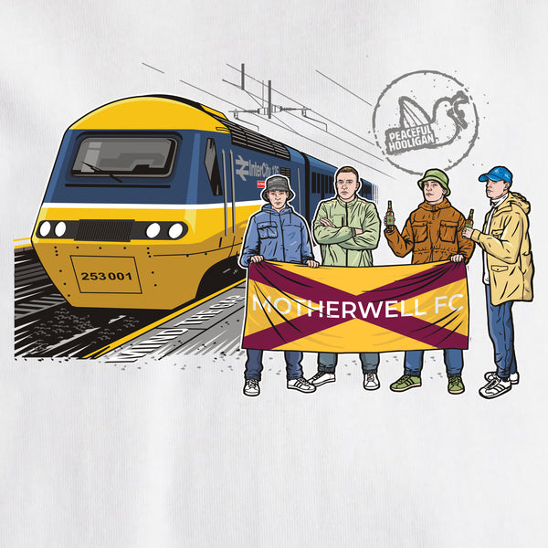 Motherwell Excursions T-Shirt White - Peaceful Hooligan 