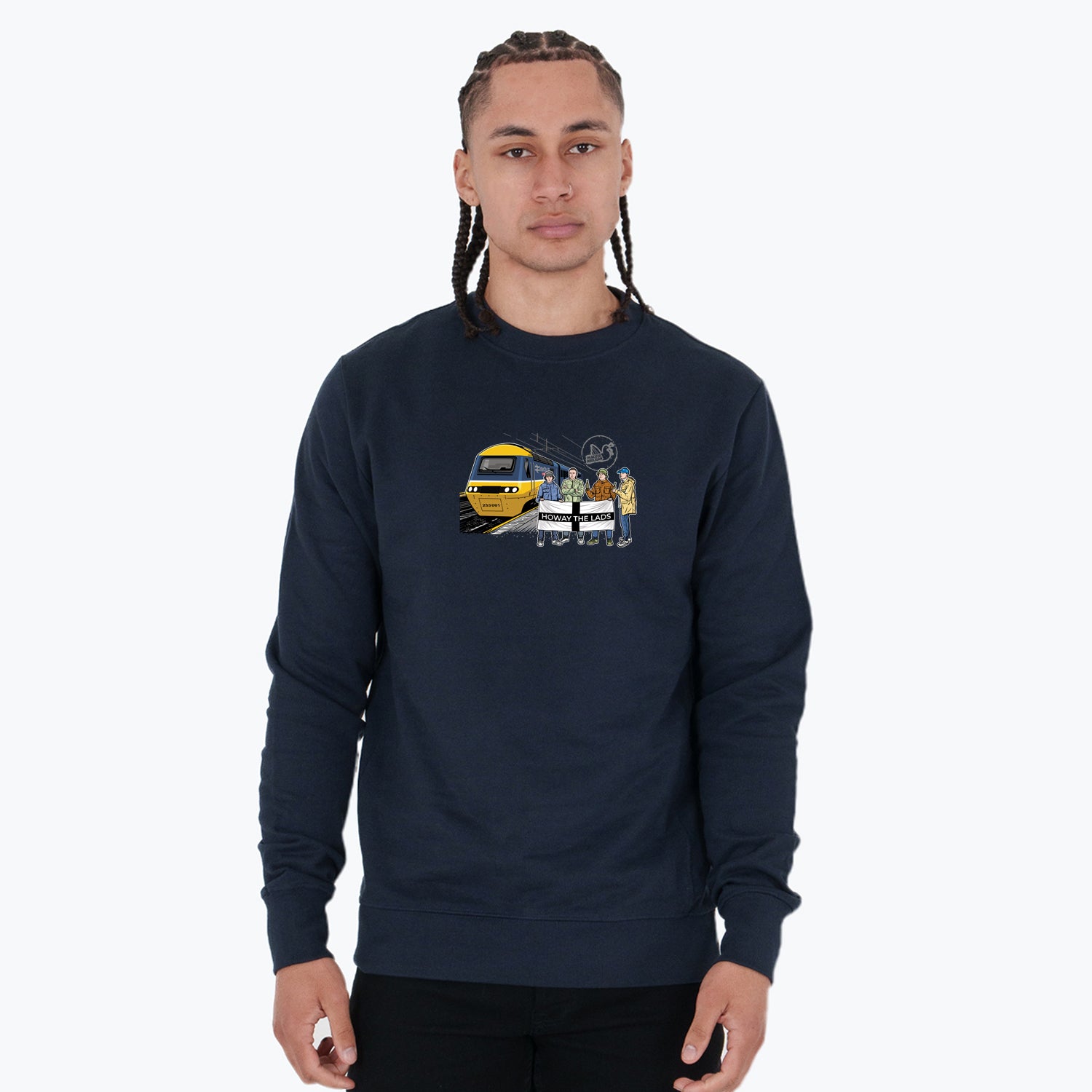 Howay The Lads Excursions Sweatshirt Navy - Peaceful Hooligan 