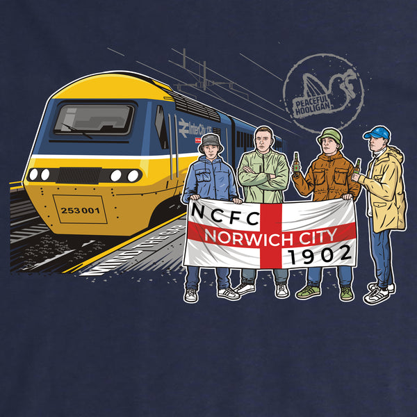 Norwich City Excursions Sweatshirt Navy - Peaceful Hooligan 