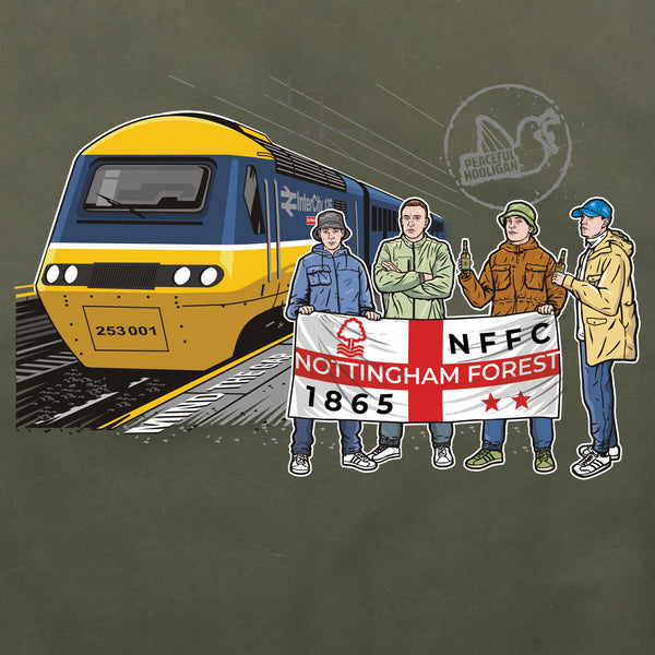 Nottingham Forest Excursions Hoodie Olive - Peaceful Hooligan 