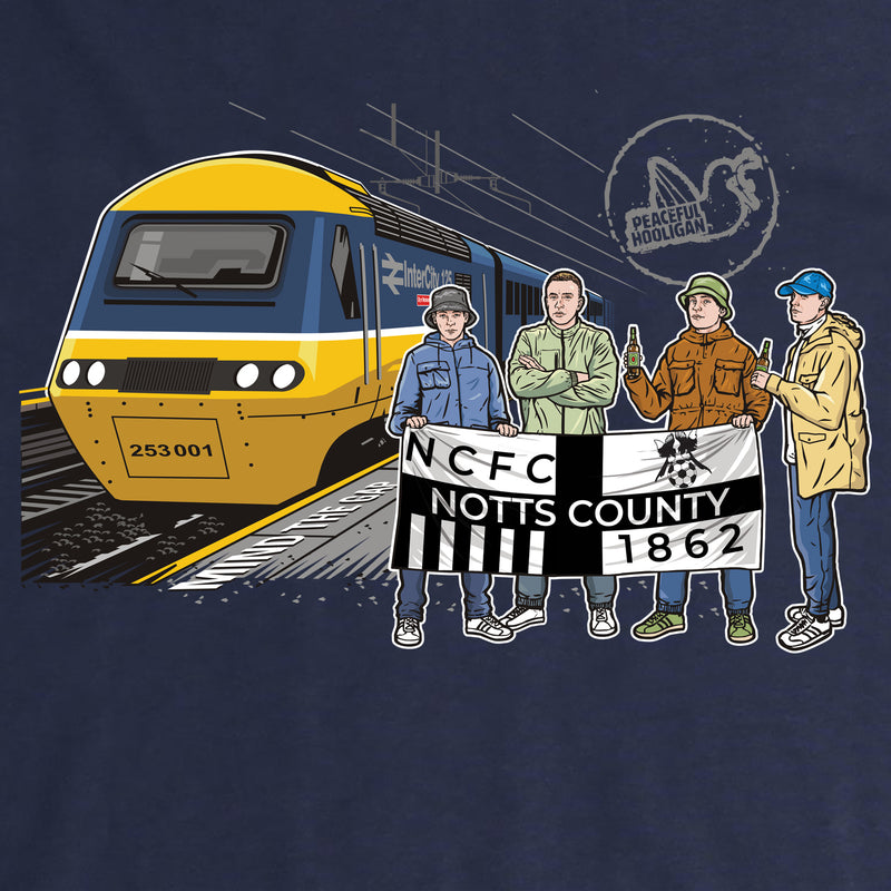 Notts County Excursions T-Shirt Navy - Peaceful Hooligan 