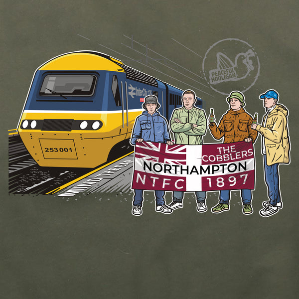 Northampton Town Excursions Hoodie Olive - Peaceful Hooligan 