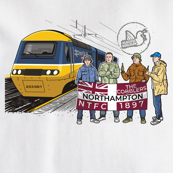 Northampton Town Excursions T-Shirt White - Peaceful Hooligan 