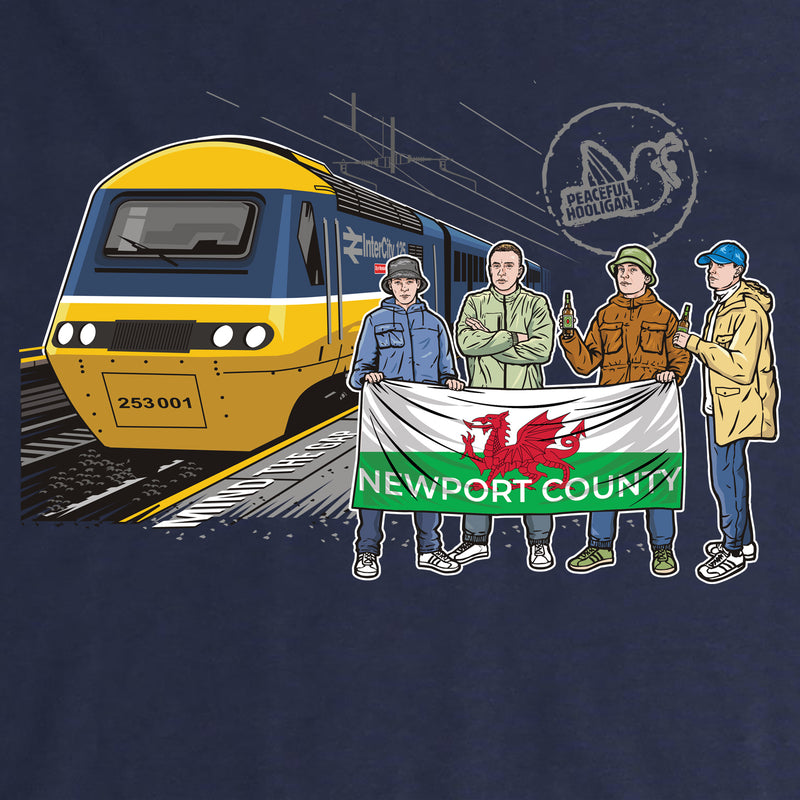 Newport County Excursions Hoodie Navy - Peaceful Hooligan 