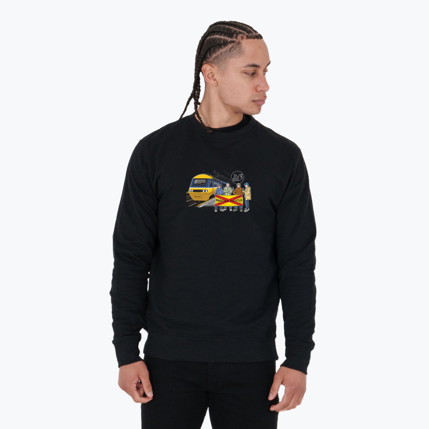 Partick Thistle Excursions Sweatshirt Black - Peaceful Hooligan 