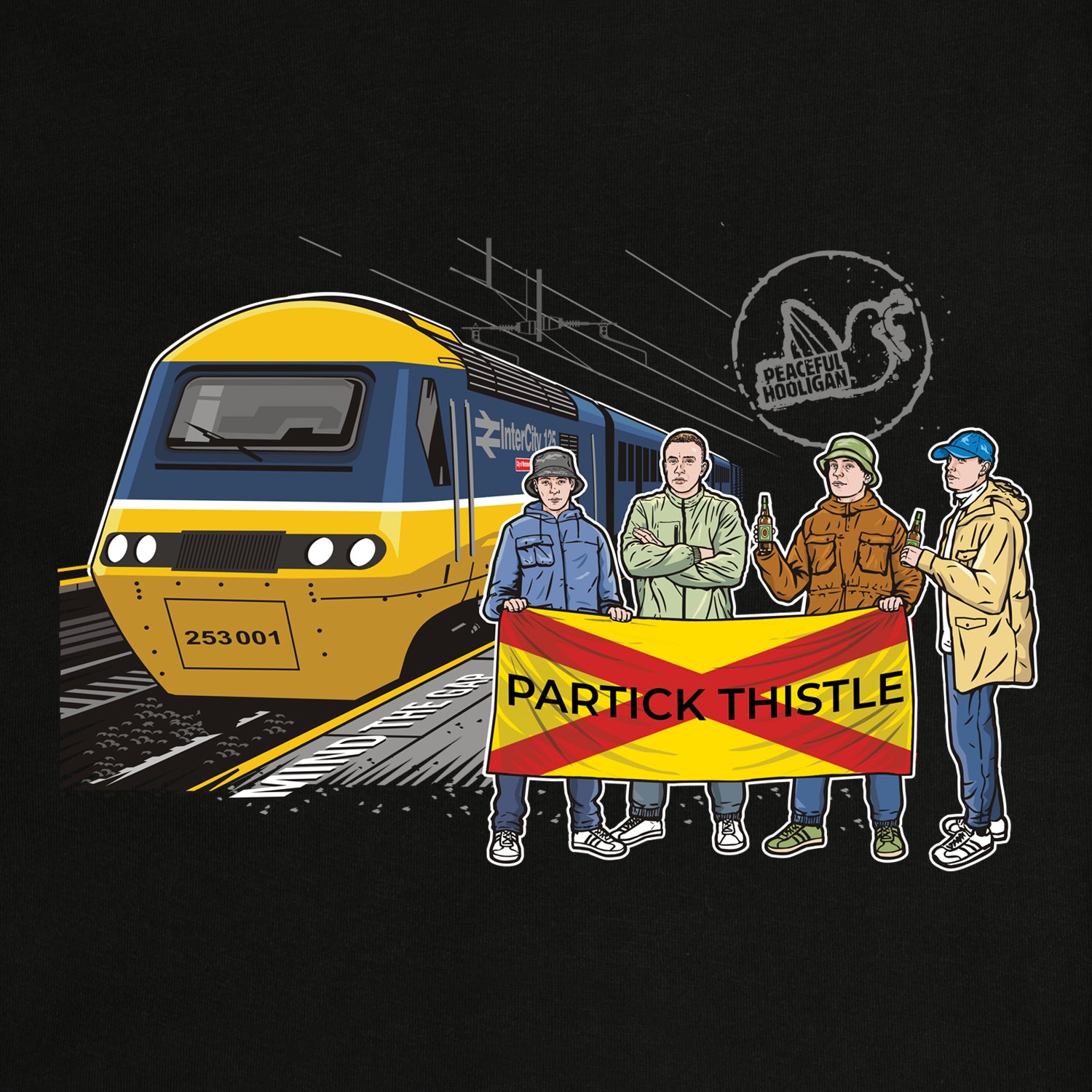 Partick Thistle Excursions Sweatshirt Black - Peaceful Hooligan 