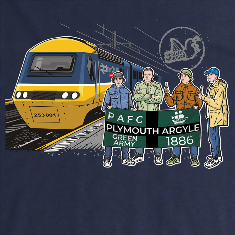 Plymouth Argyle Excursions Sweatshirt Navy - Peaceful Hooligan 