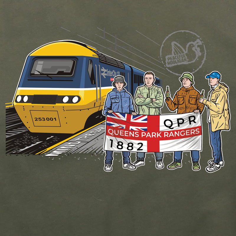 Queens Park Rangers Excursions Hoodie Olive - Peaceful Hooligan 