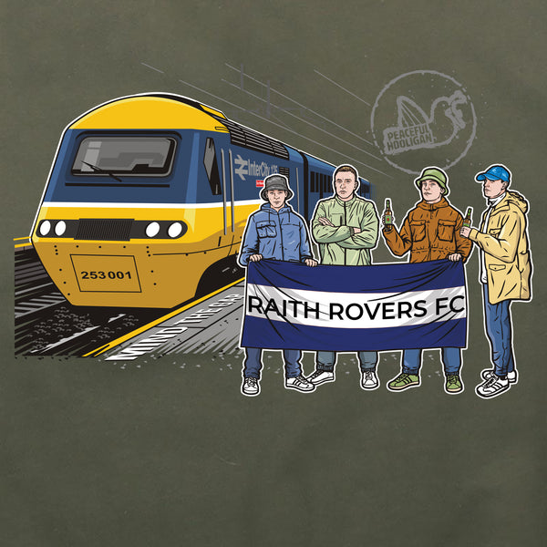 Raith Rovers Excursions Hoodie Olive - Peaceful Hooligan 