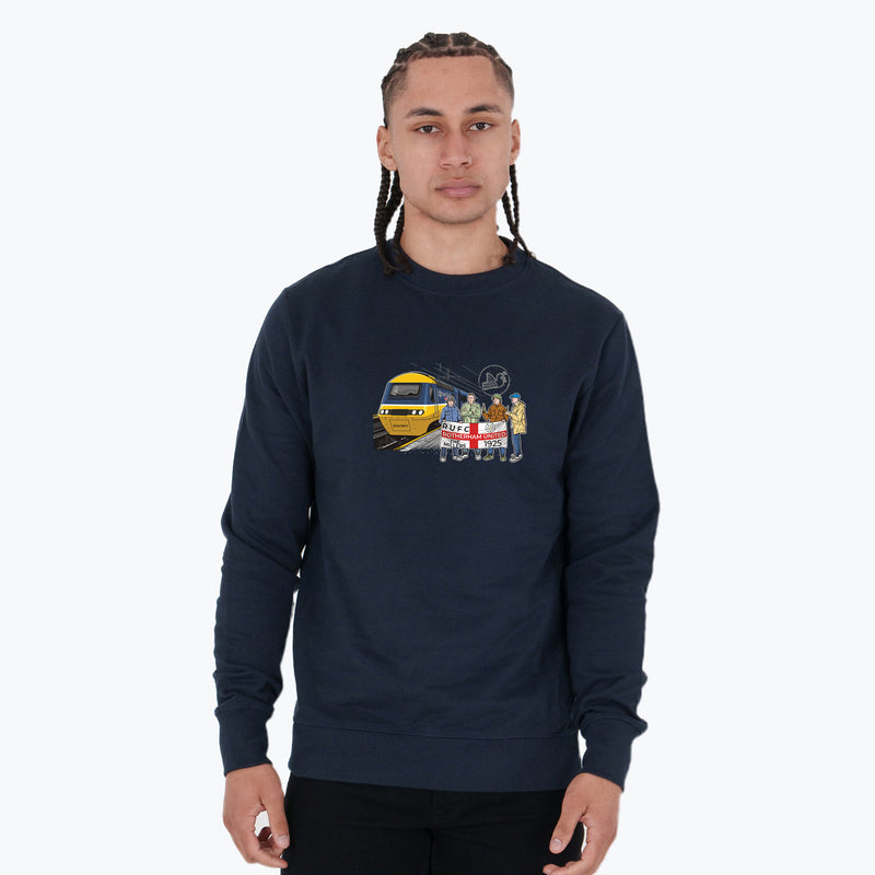 Rotherham United Excursions Sweatshirt Navy - Peaceful Hooligan 