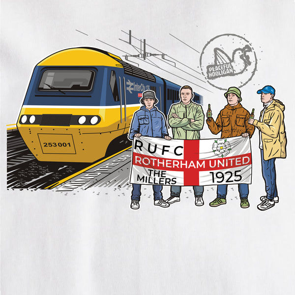 Rotherham United Excursions T-Shirt White - Peaceful Hooligan 