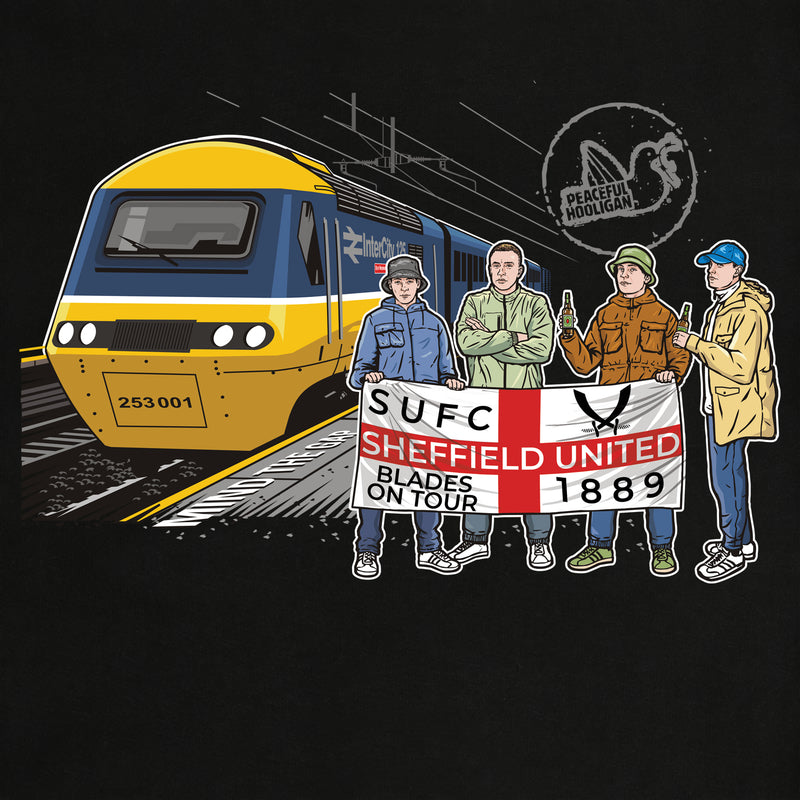 Sheffield United Excursions Sweatshirt Black - Peaceful Hooligan 