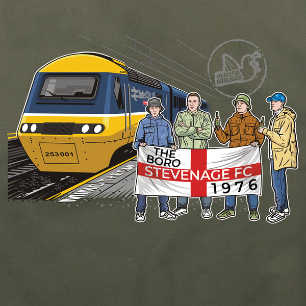 Stevenage Excursions Hoodie Olive - Peaceful Hooligan 