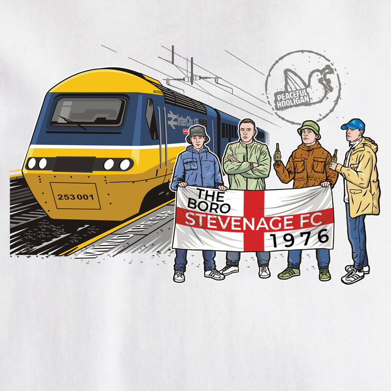 Stevenage Excursions T-Shirt White - Peaceful Hooligan 