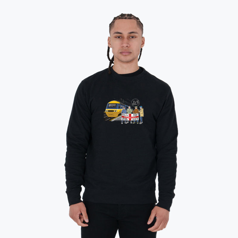 Stoke City Excursions Sweatshirt Black - Peaceful Hooligan 