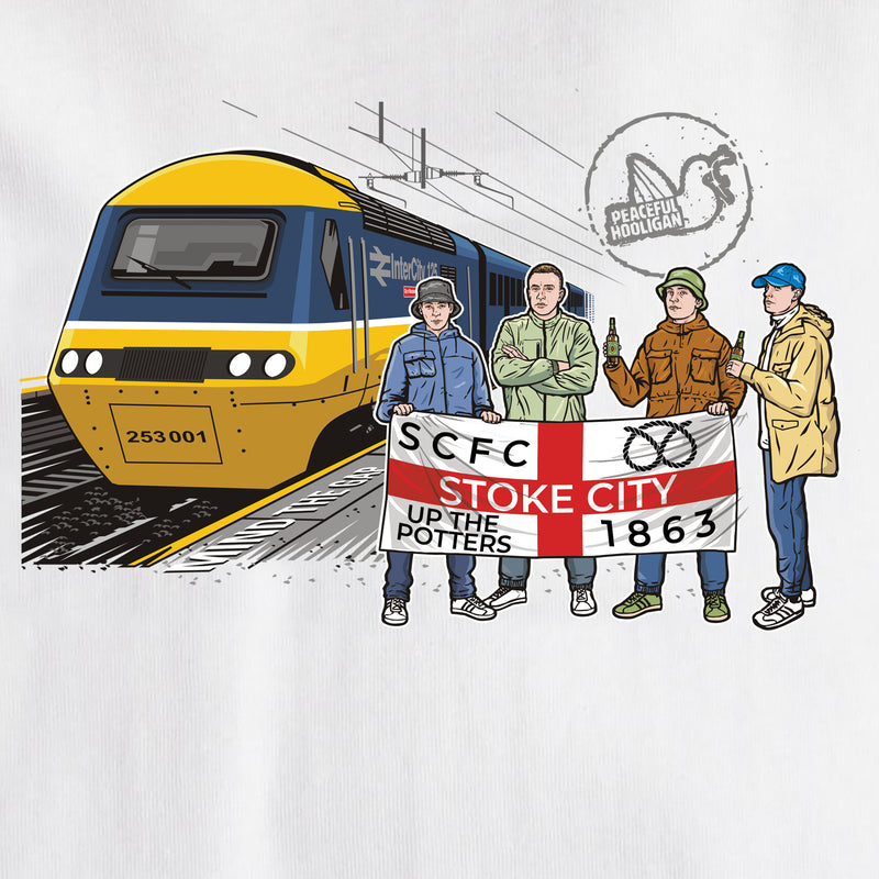 Stoke City Excursions T-Shirt White - Peaceful Hooligan 