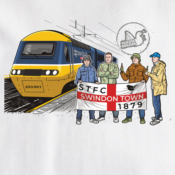 Swindon Town Excursions T-Shirt White - Peaceful Hooligan 