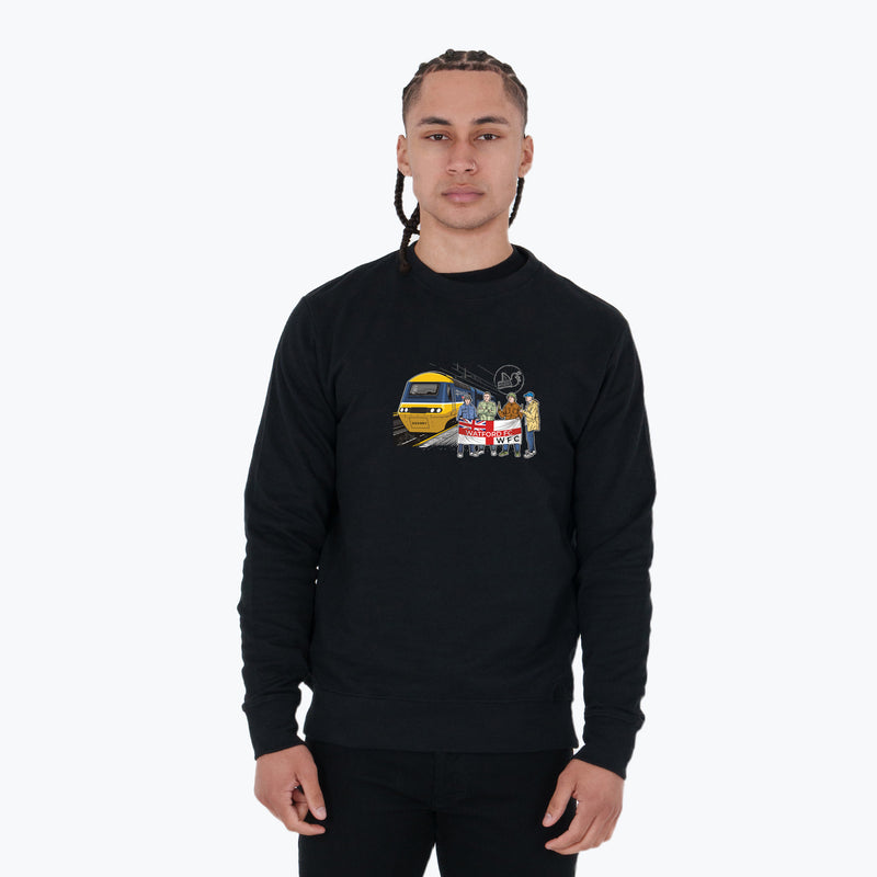 Watford Excursions Sweatshirt Black - Peaceful Hooligan 