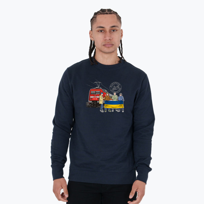 Ukraine Excursions Sweatshirt Navy - Peaceful Hooligan 