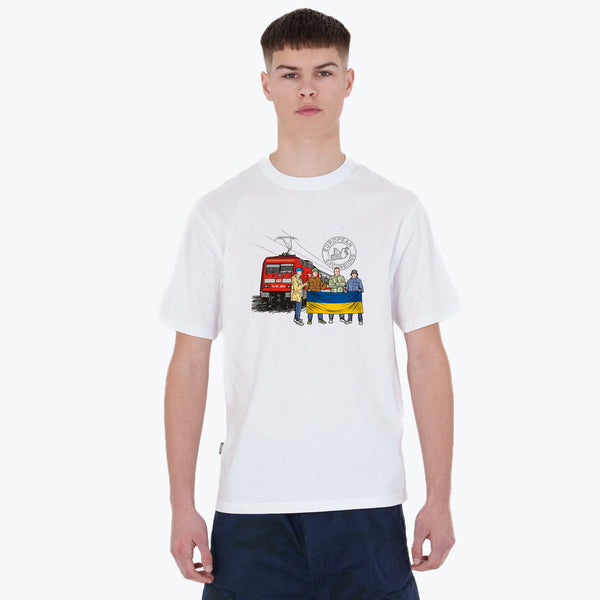 Ukraine Excursions T-Shirt White - Peaceful Hooligan 