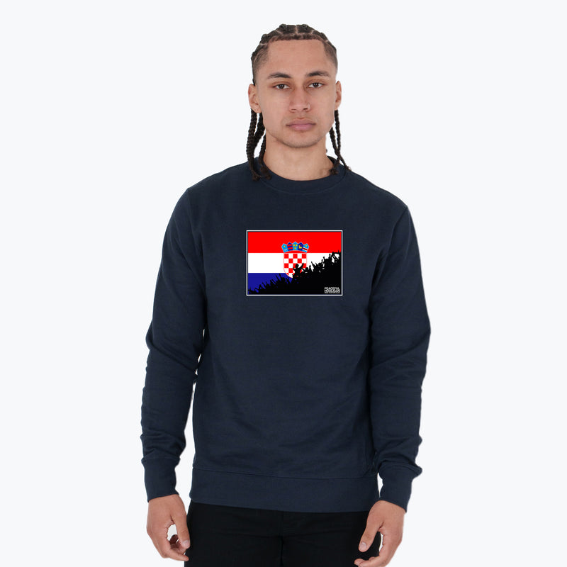 Croatia Fanatics Sweatshirt Navy - Peaceful Hooligan 