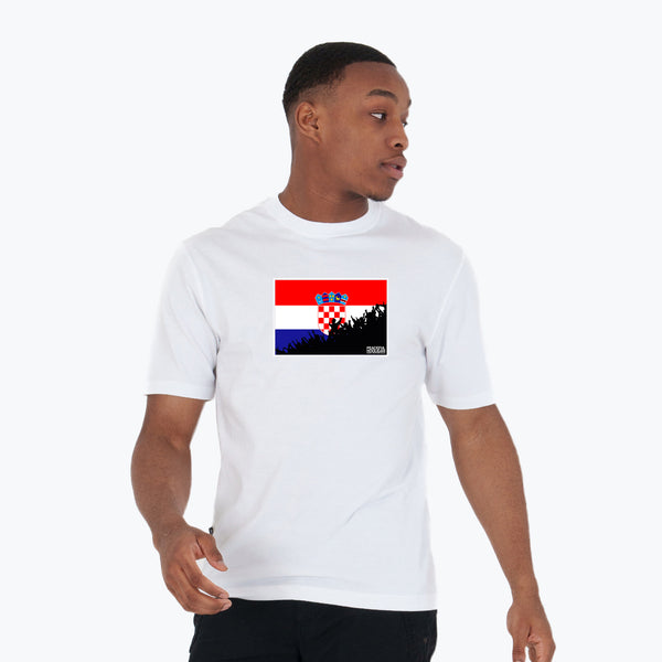 Croatia Fanatics T-Shirt White - Peaceful Hooligan 