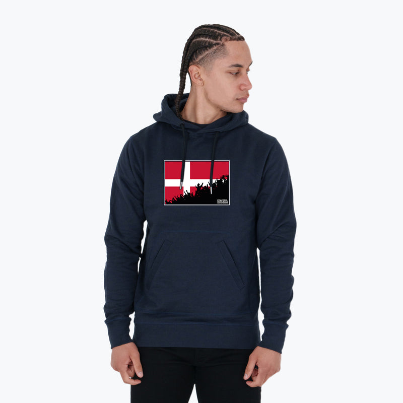 Denmark Fanatics Hoodie Navy - Peaceful Hooligan 