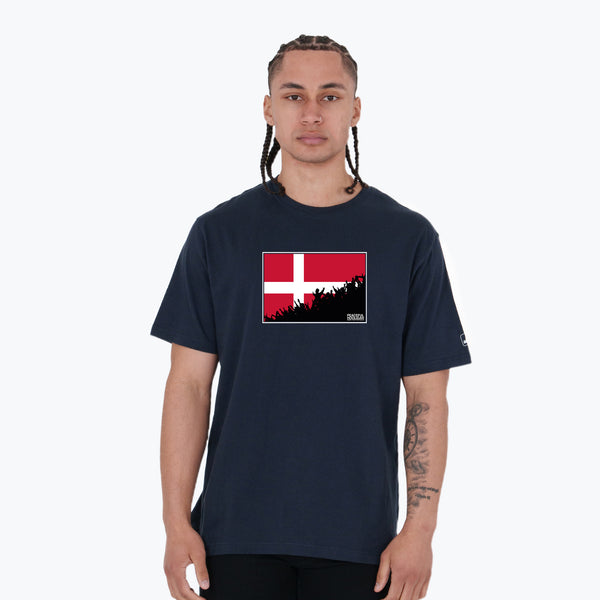 Denmark Fanatics T-Shirt Navy - Peaceful Hooligan 