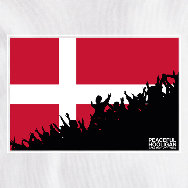 Denmark Fanatics T-Shirt White - Peaceful Hooligan 