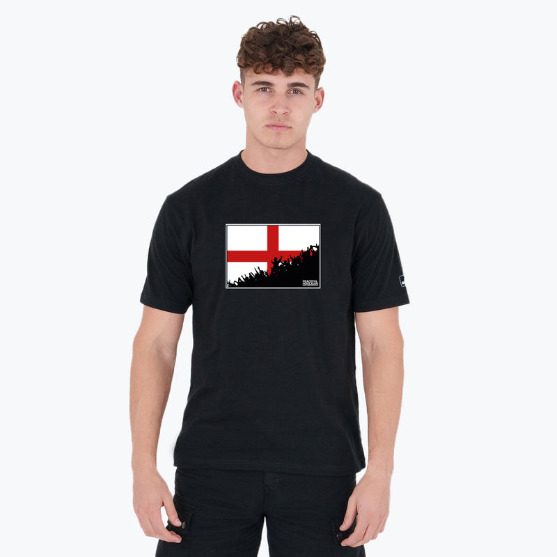 England Fanatics T-Shirt Black - Peaceful Hooligan 