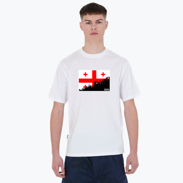 Georgia Fanatics T-Shirt White - Peaceful Hooligan 