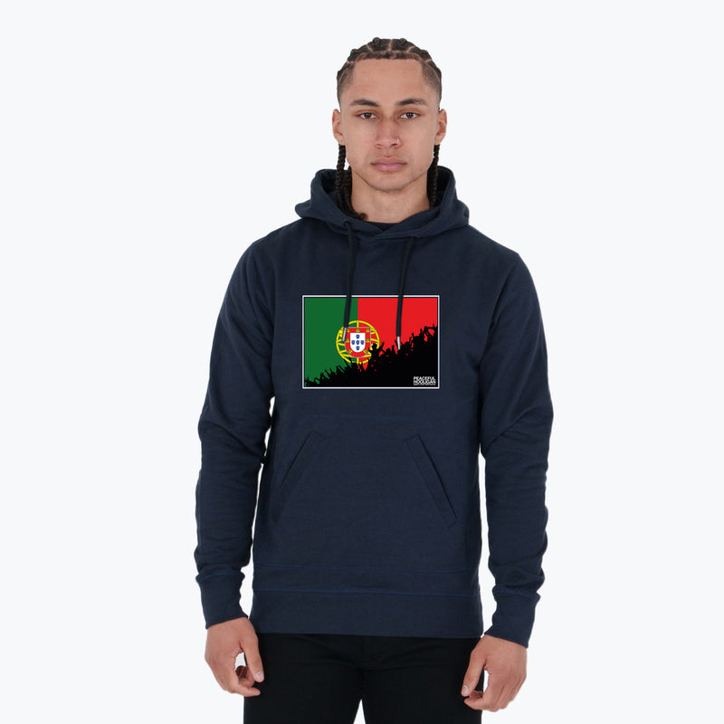 Portugal Fanatics Hoodie Navy - Peaceful Hooligan 