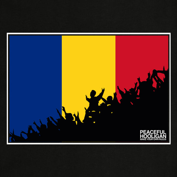 Romania Fanatics Hoodie Black - Peaceful Hooligan 