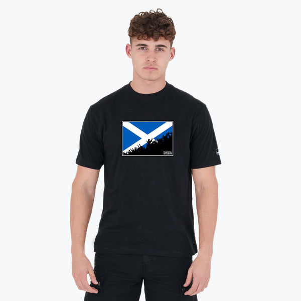 Scotland Fanatics T-Shirt Black - Peaceful Hooligan 