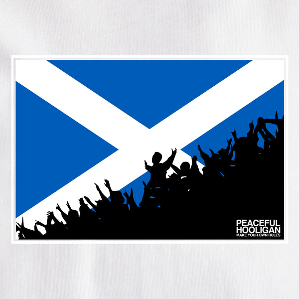 Scotland Fanatics T-Shirt White - Peaceful Hooligan 