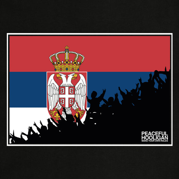 Serbia Fanatics Sweatshirt Black - Peaceful Hooligan 