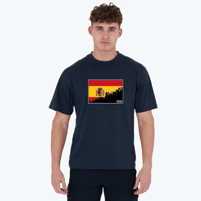 Spain Fanatics T-Shirt Navy - Peaceful Hooligan 