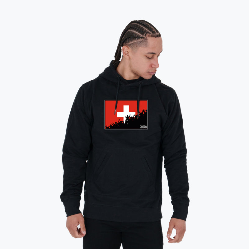 Switzerland Fanatics Hoodie Black - Peaceful Hooligan 