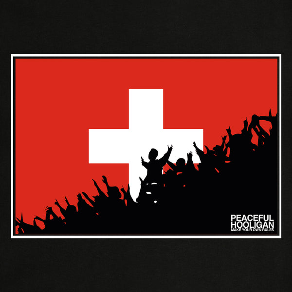 Switzerland Fanatics Hoodie Black - Peaceful Hooligan 