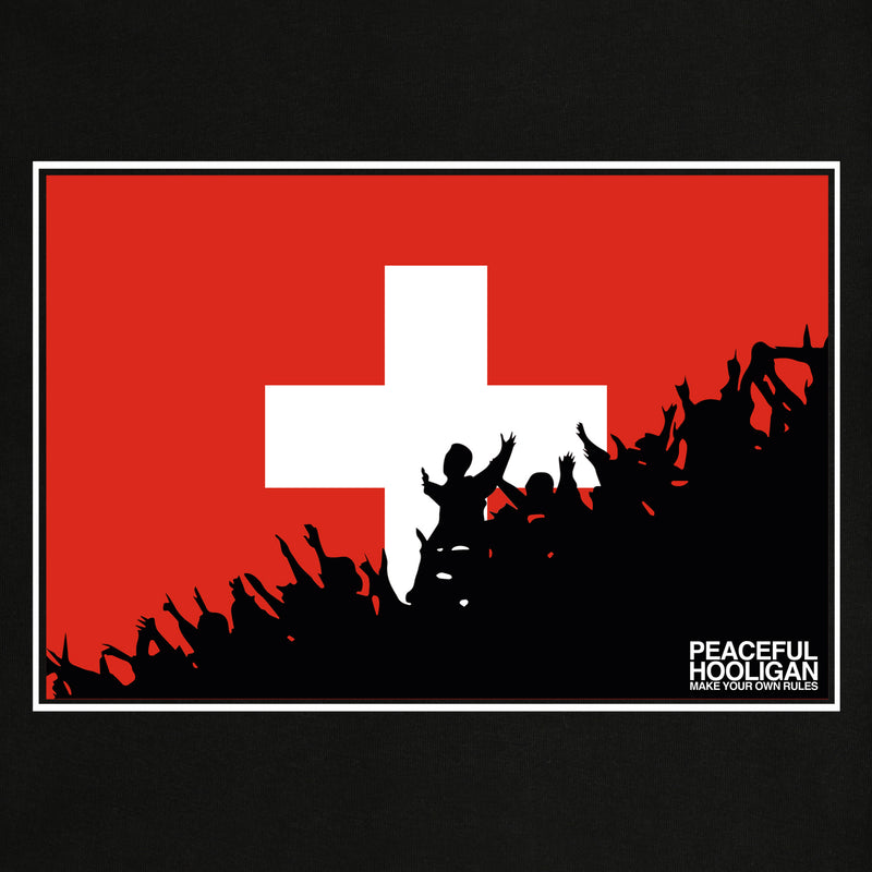 Switzerland Fanatics T-Shirt Black - Peaceful Hooligan 