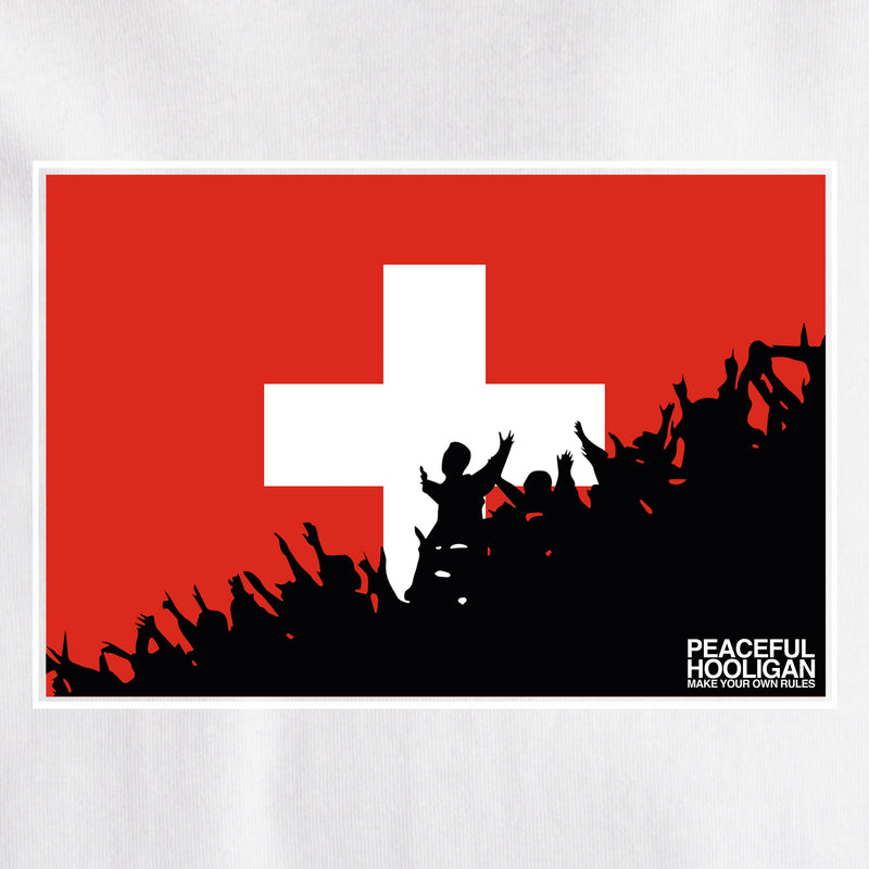 Switzerland Fanatics T-Shirt White - Peaceful Hooligan 