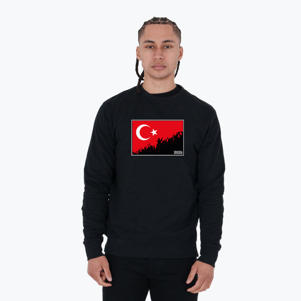 Turkey Fanatics Sweatshirt Black - Peaceful Hooligan 