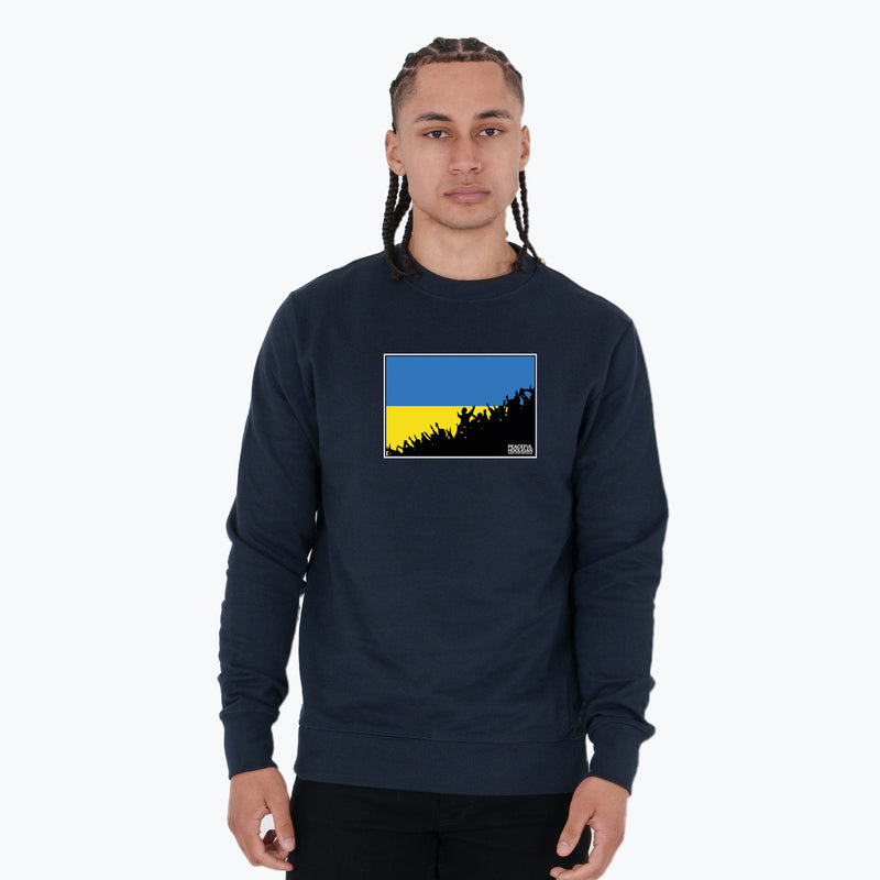 Ukraine Fanatics Sweatshirt Navy - Peaceful Hooligan 