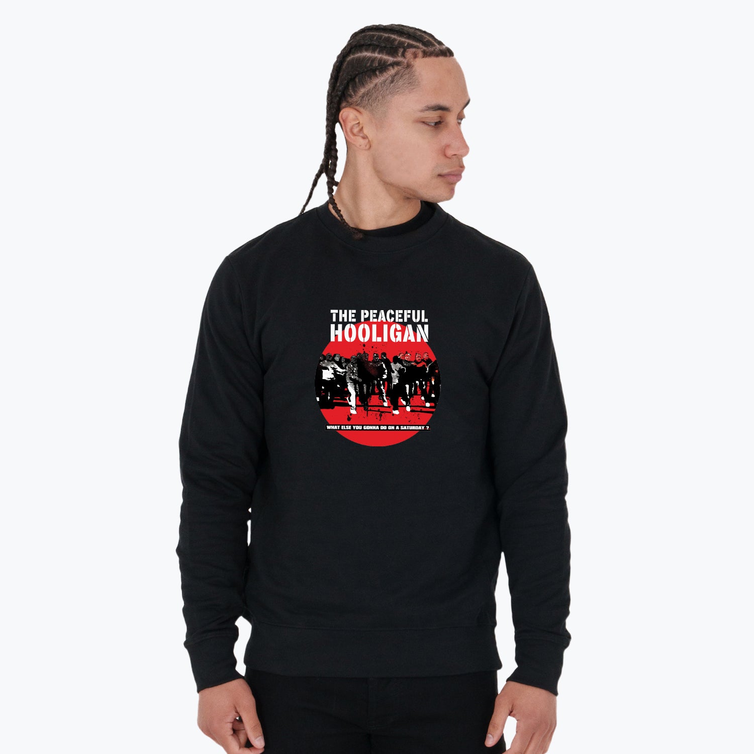 Footy Factory Sweatshirt Black - Peaceful Hooligan 