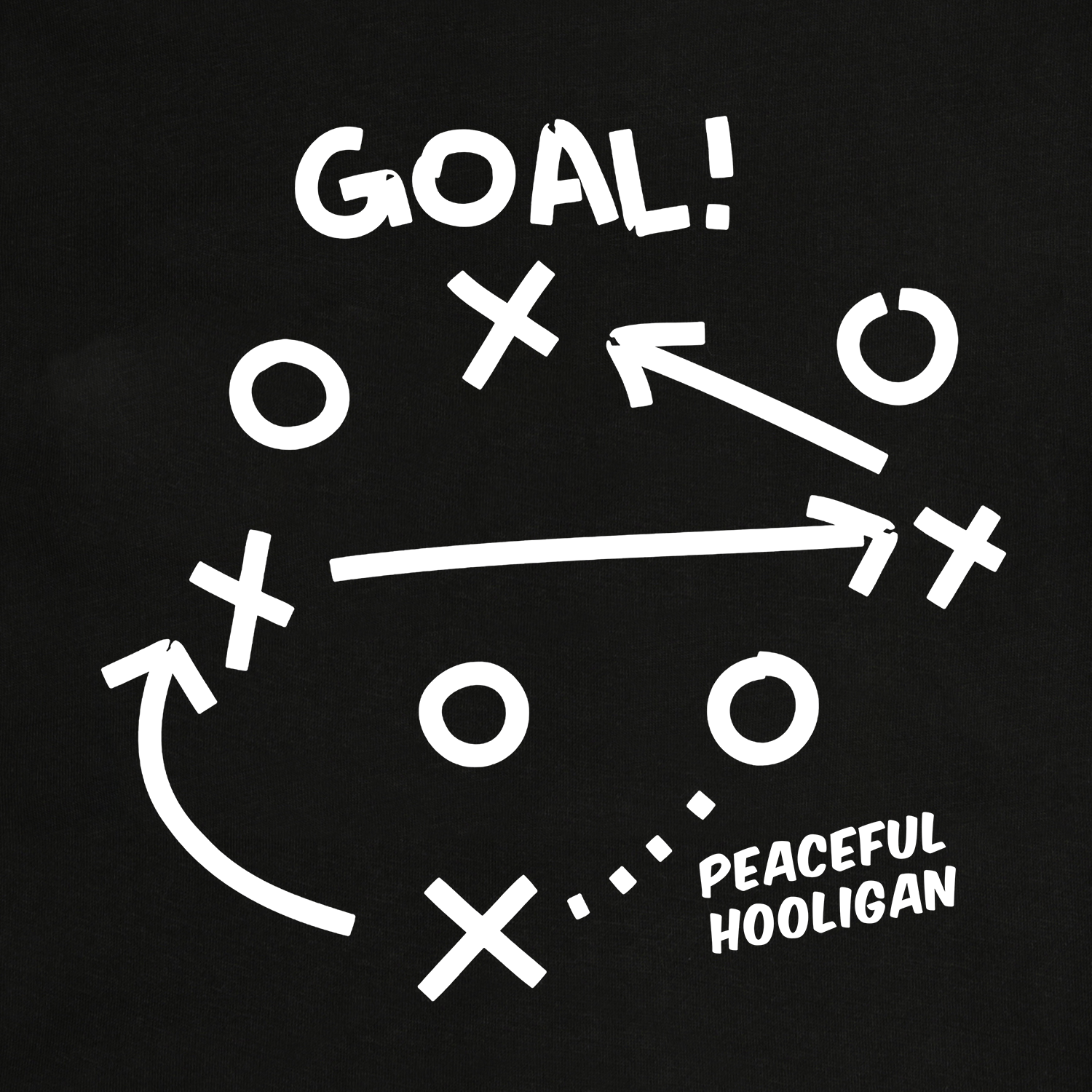 Goal Hoodie Black - Peaceful Hooligan 