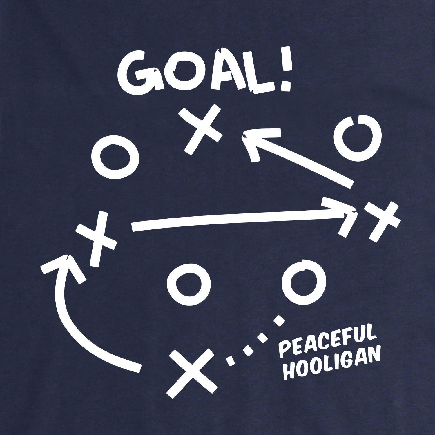 Goal Hoodie Navy - Peaceful Hooligan 