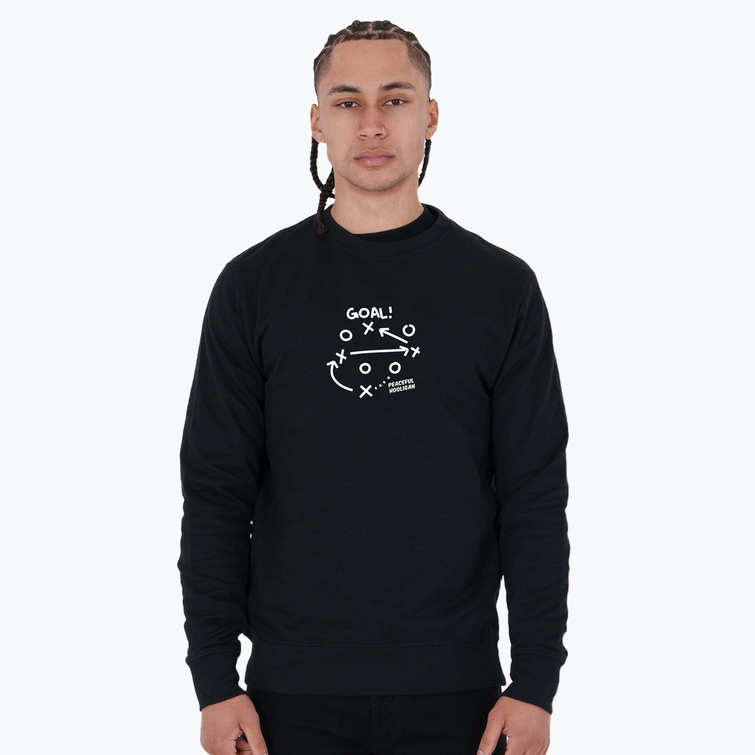 Goal Sweatshirt Black - Peaceful Hooligan 